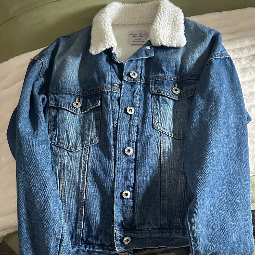 Love Tree Cream Sherpa Lined Jacket